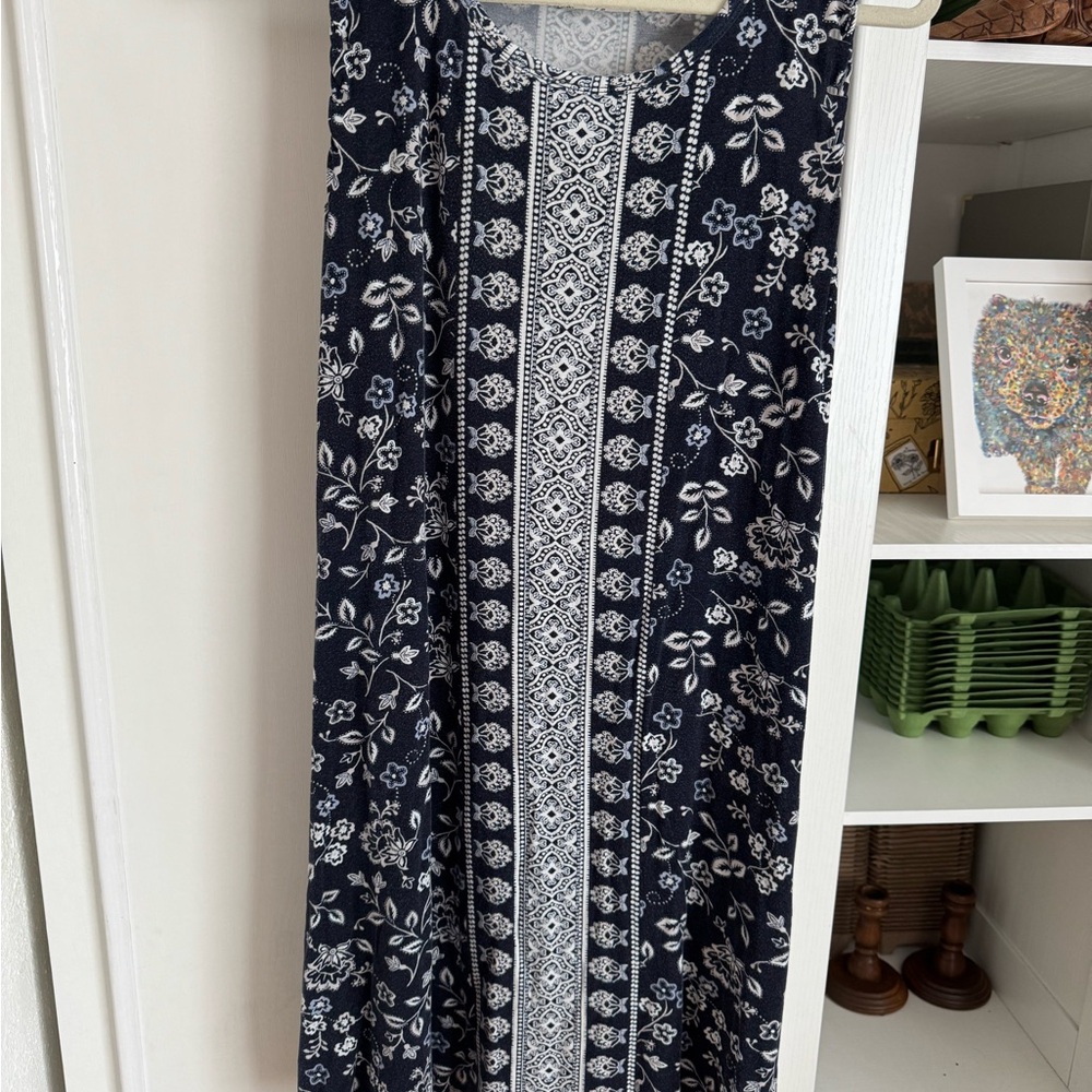 Maurices Navy and White Patterned Dress
